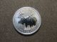 2012 1 Oz Moose Silver Maple Leaf Coin $5 Canadian Wildlife Canada 9999 Silver photo 3