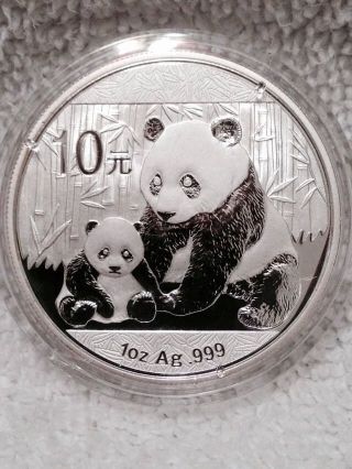 2012 1oz Chinese Panda.  999 Fine Silver - photo