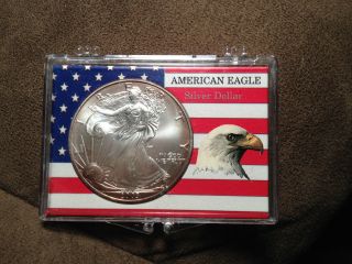 2003 Rare American Eagle Dollar 1oz Fine Silver Dollar photo