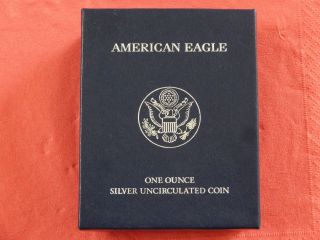 1997 Unc.  Bu American Silver Eagle Dollar With photo