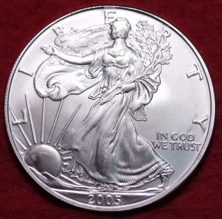 Uncirculated 2005 American Eagle Silver Dollar photo