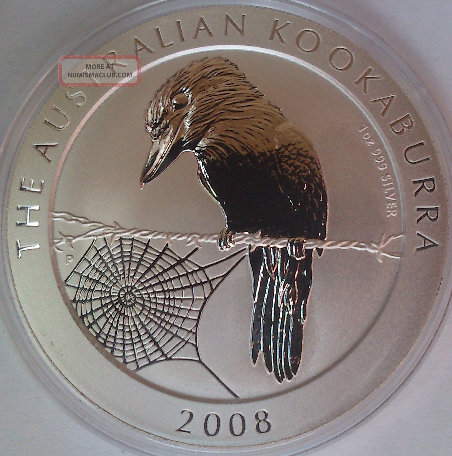 2008 Australian Kookaburra $1 1 oz Silver Bullion Coin .999 Fine Dollar round