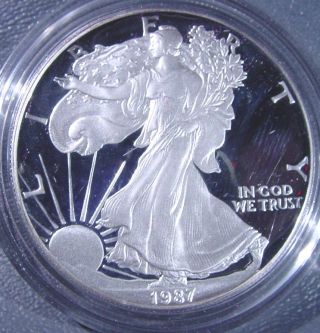 Silver American Eagle Bullion Coin 1987 $1 One Full Ounce.  999 Fine Ogp Xx photo