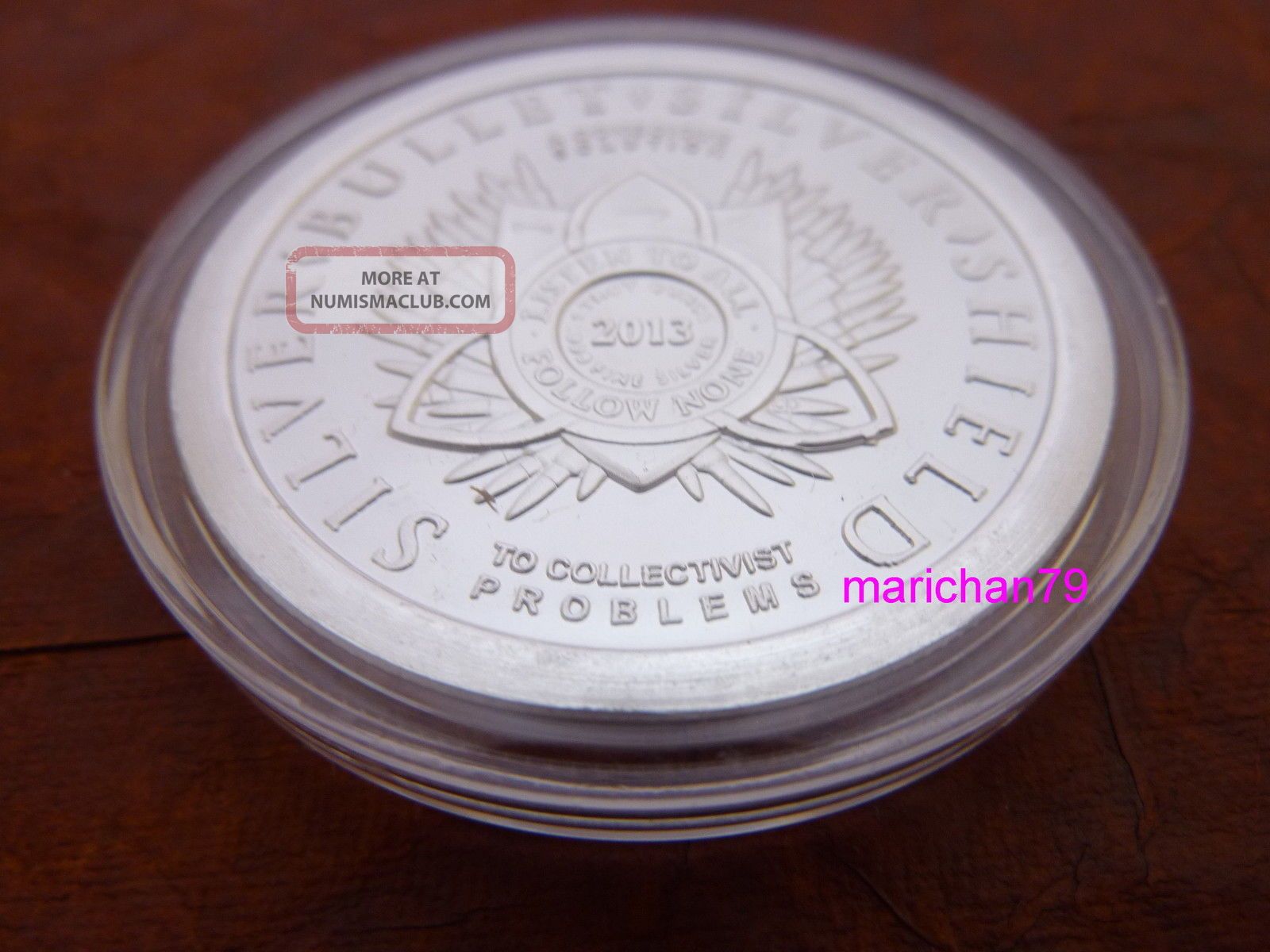 2013 Sbss Silver Bullet Silver Shield Warbird 1 Oz Silver Bullion Coin