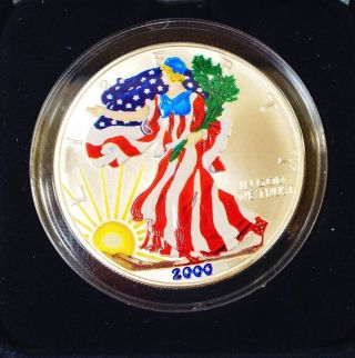 2000 American Silver Eagle In Full Color photo