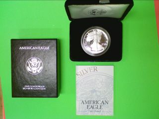 1995 - P American Silver Eagle Proof 1oz.  999 Fine Silver Box/ 