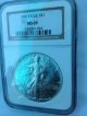 1986 $1 Dollar American Silver Eagle 1 Troy Oz Coin Ngc Ms 69 Silver photo 2