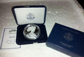 2010 W Ultra Cameo Mirror Back American Eagle Proof Complete With Box & Case photo