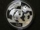 1 Oz Chinese Panda 2008 Republic Of China Ag.  999 10 Yuan Capsulated Silver photo 1