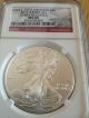 2011 $1 Silver Eagle 25th Anniversary Ngc Ms69 Early Release With F. Silver photo 1