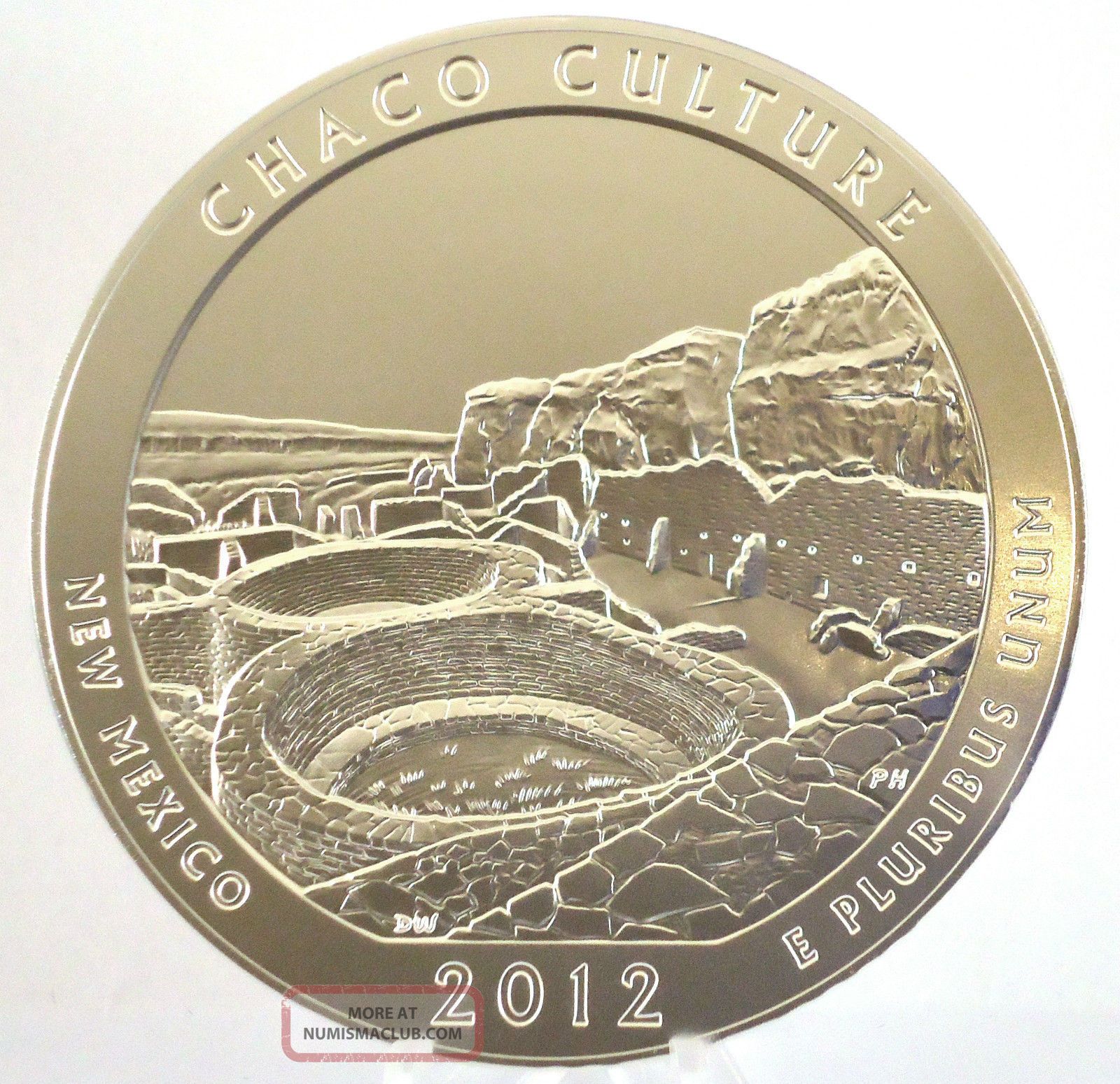 2012 - P Chaco Culture National Historical Park 5 Oz. Silver America The