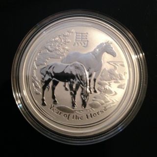 2014 Australia Lunar Year Of The Horse In Ogp 1/2 Oz In Pristine Gradable Cond photo