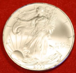 American Silver Eagle 2007 Dollar 1 Oz.  999% Bu Great Collector Coin Gift photo