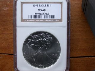Ngc Ms69 1995 Silver Eagle $1 photo