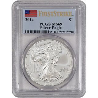 2014 American Silver Eagle - Pcgs Ms69 - First Strike photo