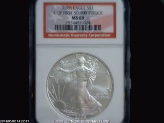 2006 American Eagle S$1 Ngc Ms 69 1 Of First 50,  000 Struck photo