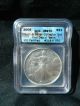 2005 Silver Eagle Icg Ms70 First Day Issue 476 Silver photo 2
