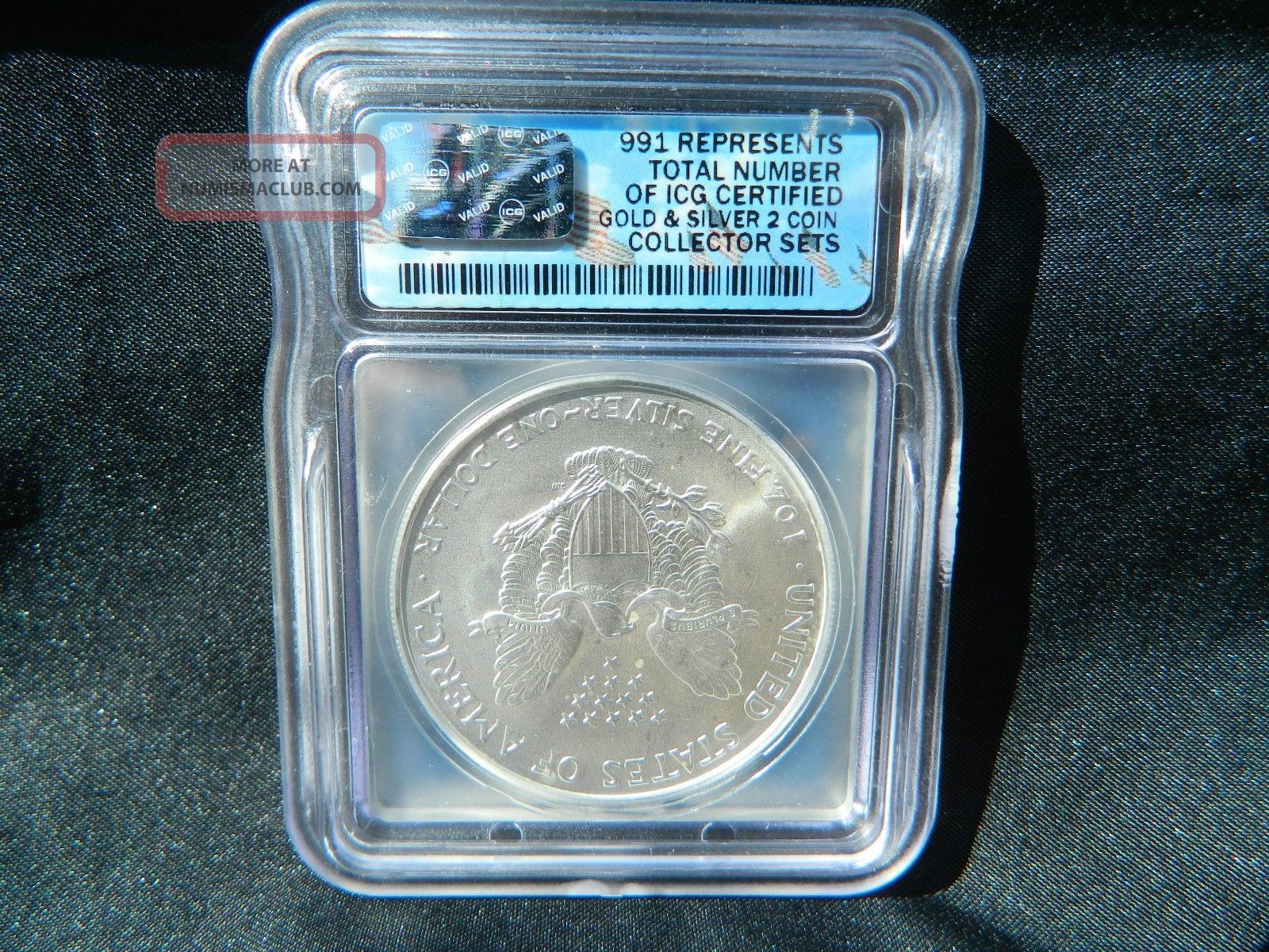 2005 Silver Eagle Icg Ms70 First Day Issue 476