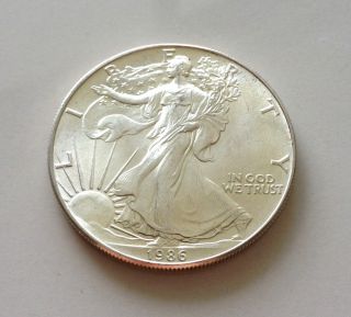1986 Silver American Eagle $1 Dollar State Coin photo