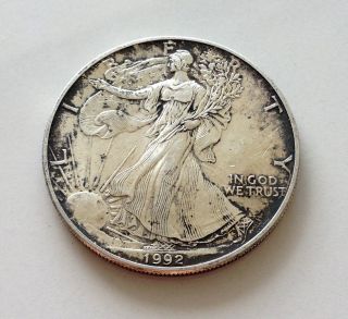 1992 Silver American Eagle $1 Dollar Coin photo