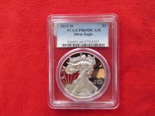 2013 - W Pcgs Proof69 Dcam Silver American Eagle photo