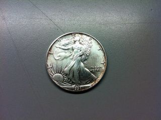 1991 American Eagle Silver Dollar Walking Liberty 1 Oz.  Fine Silver.  999 Unc photo
