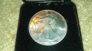1991 Silver Eagle One Ounce Fine Silver Dollar Coin In Case photo