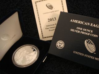 2013 - W Proof Silver American Eagle (w/box &) photo