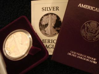 1987 Proof Silver American Eagle (w/box &) photo