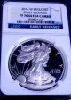2014 W Pf 70 Ngc Certified Early Release American Silver Eagle Proof - Perfect Silver photo 2