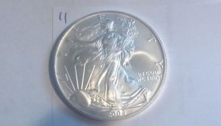 1 Oz 2005 Silver American Eagle Gem Bu (11) photo