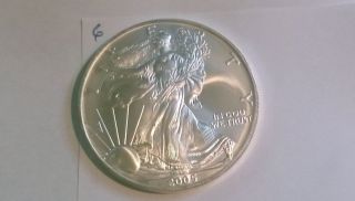 1 Oz 2005 Silver American Eagle Gem Bu (6) photo