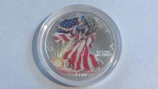 1 Oz 1999 Silver American Eagle Colorized photo
