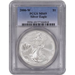 2006 - W American Silver Eagle Uncirculated Collectors Burnished - Pcgs Ms69 photo