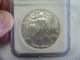 2007 - W Burnished Silver American Eagle (ms 69) Ngc Silver photo 1