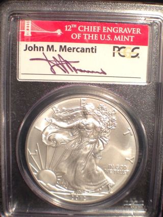 2012 S American Silver Eagle Pcgs Ms70 - Struck At Sf First Strike photo