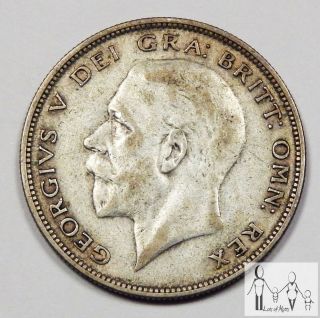 1931 Great Britain Fine 1/2 Half Crown 50% Silver.  2273 Asw A35 photo