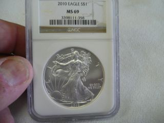 2010 American Silver Eagle Ngc Ms69 Silver Dollar 1oz photo