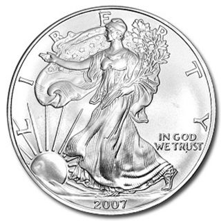 2007 Silver American Eagle Bu photo