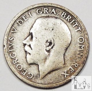 1917 Great Britain Good One Shilling 92.  5% Silver.  1682 Asw A98 photo