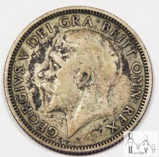 1933 Great Britain Very Good Vg One Shilling 50% Silver.  0909 Asw B24 photo