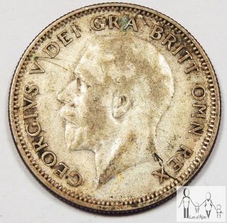 1935 Great Britain Very Good Vg One Shilling 50% Silver.  0909 Asw B27 photo
