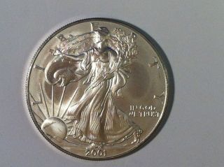 Coinhunters - 2001 American Silver Eagle,  State (ms) 1 Oz.  Fine Silver photo