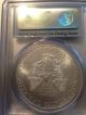 2010 Pcgs Ms70 Silver Eagle.  25th Year Of Issue Silver photo 1