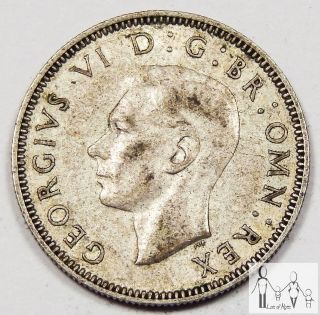 1939 Great Britain Fine One Shilling 50% Silver.  0909 Asw B36 photo