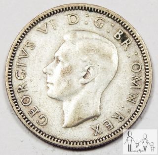 1939 Great Britain Fine One Shilling 50% Silver.  0909 Asw B37 photo