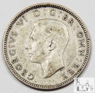 1943 Great Britain Fine One Shilling 50% Silver.  0909 Asw B39 photo