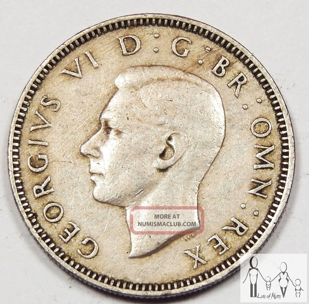 1947 Great Britain Fine One Shilling 50 Silver 0909 Asw B42