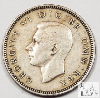 1947 Great Britain Fine One Shilling 50% Silver.  0909 Asw B42 photo
