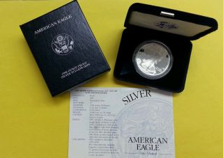 1997 - P 1 Oz Proof Silver American Eagle (w/box &) Key Date photo